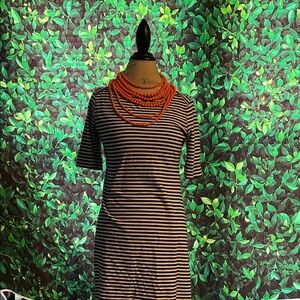 Nautical Navy Mini Dress: Navy and White Stripe